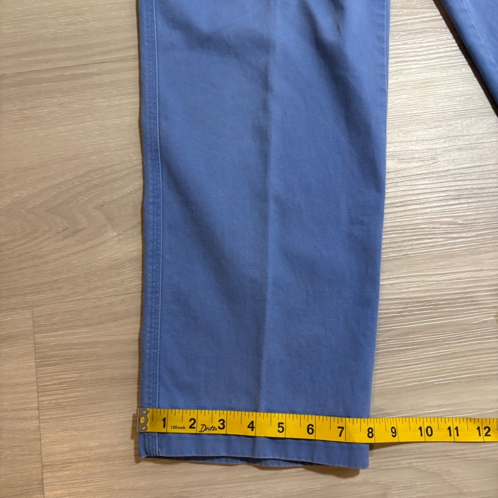 Lauren Ralph Lauren Pant Women Blue Cotton Twill Straight Leg Patch Pocket Siz 8 - Picture 7 of 16